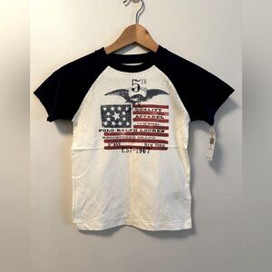 Polo by Ralph Lauren Kids' Navy and White Graphic Tee Toddler Size 5